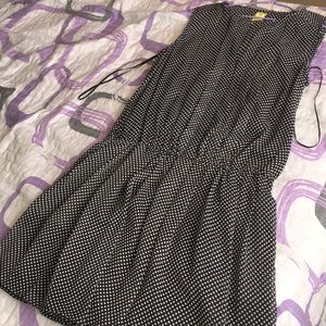 QMack White & Black Polkadotted Dress